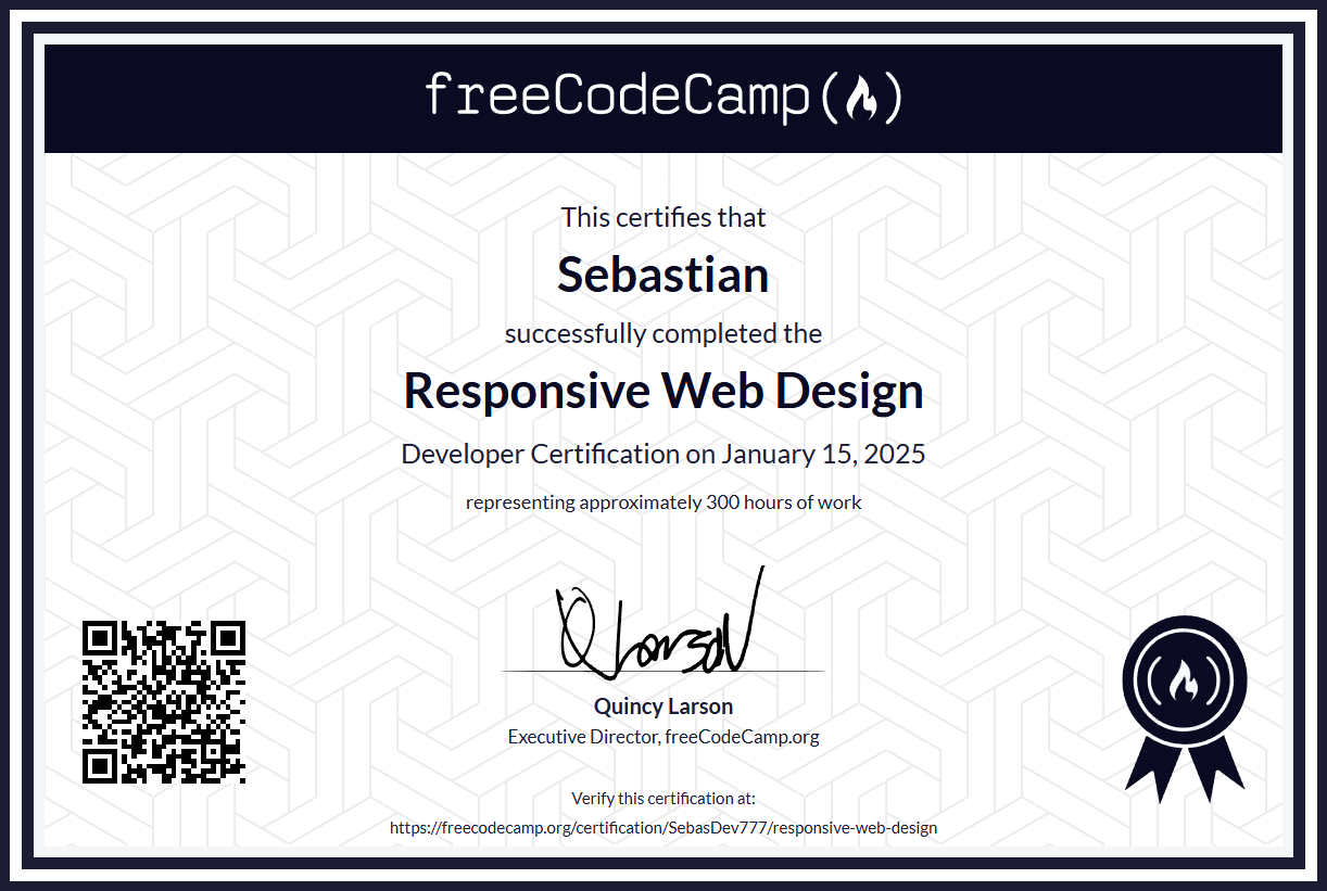 Certificado de freeCodeCamp